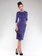 Платье фиолетовое с контрастной отделкой | 1832298
