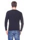 Пуловер черный с контрастными полосками | 1636010 | фото 2