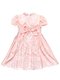Платье персикового цвета с цветочным принтом и декором | 3341776 | фото 2