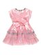 Платье розово-серое в горох с декором | 3201871 | фото 2