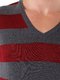 Пуловер бордово-сірий в смужку | 2060420 | фото 4