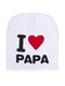 Шапка белая I love papa | 2073971