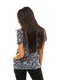 Рубашка темно-серая с цветочным принтом | 2201853 | фото 2