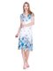 Сукня біло-блакитна в квітковий принт | 2302492