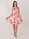 Платье розовое в цветочный принт | 2416746