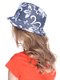 Шляпа синяя с цветочным принтом | 2405160 | фото 2