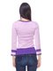 Пуловер фіолетовий в смужку з декором | 2316639 | фото 2