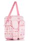 Текстильна дорожня сумка рожевого кольору в принт | 2794073 | фото 3
