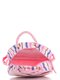 Текстильна дорожня сумка рожевого кольору в смужку | 2794069 | фото 4