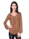 Блуза коричневая с воланом | 159483