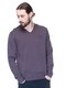 Пуловер серый с вышивкой | 1353625