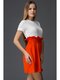 Платье бело-оранжевое | 2948593 | фото 3