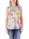 Блуза різнобарвна в квітковий принт | 2985015