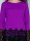 Блуза фиолетовая с кружевом | 3086316 | фото 3