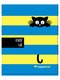 Блокнот для нотаток Crazy cat on dark blue (60 аркушів) | 3182203