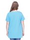 Блуза блакитна з асиметричним низом | 3234377 | фото 2