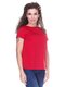 Блуза красная с асимметричным низом | 3234366