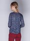 Блуза синяя с цветочным принтом | 3009355 | фото 2