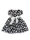 Сукня сіро-чорна в білий горошок з декором | 3343221 | фото 4