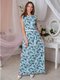 Сукня блакитна в квітковий принт | 3460268 | фото 2