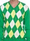 Пуловер зеленый в ромбы | 1918793 | фото 3