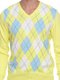 Пуловер лимонного кольору в ромби | 1918797 | фото 3