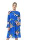 Сукня синя в квітковий принт | 3462375 | фото 3
