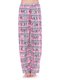 Брюки серо-розовые в клетку пижамные | 3612374 | фото 2