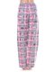 Брюки серо-розовые в клетку пижамные | 3612374 | фото 3