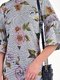 Сукня сіра з квітковим принтом | 3749254 | фото 2