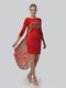 Сукня червона з квітковим принтом | 3498287 | фото 3
