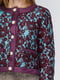 Куртка фиолетово-бирюзовая с цветочным рисунком | 3958922 | фото 3