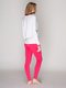 Піжама: білий лонгслів та рожеві штани | 4001988 | фото 2