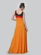 Платье горчичного цвета с контрастными вставками | 4142170 | фото 3