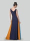 Сукня гірчично-синього кольору з контрастними вставками | 4142243 | фото 5