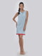Платье молочно-голубого цвета в принт | 4142100 | фото 2