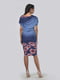 Сукня синя з квітковим принтом | 4152029 | фото 2