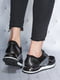 Кросівки з натуральної шкіри чорні з срібною вставкою | 4189850 | фото 10