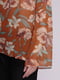 Блуза цвета охры в цветочный принт | 4210306 | фото 3