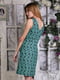 Платье зеленое с принтом | 4229516 | фото 3