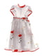 Платье белое с цветочным принтом | 2480183