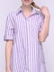 Платье-рубашка в фиолетовое в полоску | 4247107 | фото 2