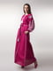 Сукня кольору фуксії з вишивкою | 4261324