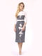 Сукня двоколірна з принтом | 4249897 | фото 2