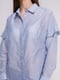Блуза голубая в полоску | 4262458 | фото 3