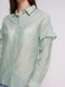 Блуза зеленая в полоску | 4262461 | фото 3