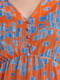 Платье оранжевое в принт | 4265348 | фото 4