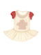Сукня біло-червона в смужку з декором | 3168379 | фото 2