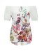 Блуза молочного цвета с цветочным принтом | 4276484