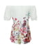 Блуза молочного цвета с цветочным принтом | 4276484 | фото 2